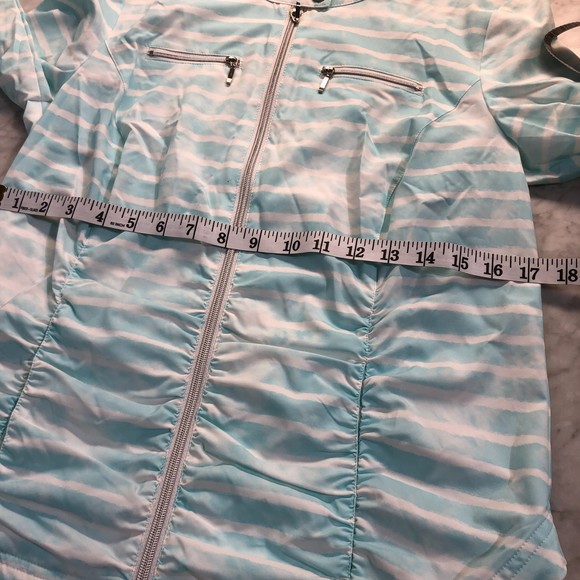 Zenergy Chico Blue/White Striped Jacket w/ Pockets Small - Picture 11 of 14